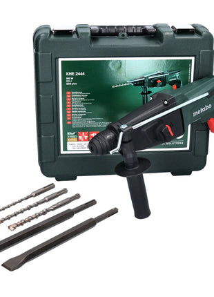 Martillo combinado Metabo KHE 2444 800 W SDS plus 2,3 J + juego de taladro y cincel 5 piezas + estuche