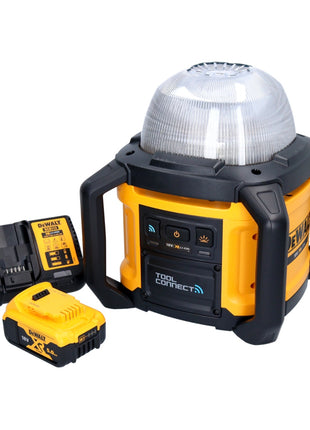 Projecteur de chantier à batterie DeWalt DCL 074 P1 18 V 5000 lm 4000 Kelvin + 1x batterie 5,0 Ah + chargeur