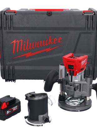 Milwaukee M18 FTR-501X Akku Fräse 18 V Brushless + 1x Akku 5,0 Ah + Fräsmodule + HD Box - ohne Ladegerät