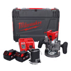 Fresadora a batería Milwaukee M18 FTR-502X 18 V brushless + 2x baterías 5.0 Ah + cargador + módulos de fresado + caja HD