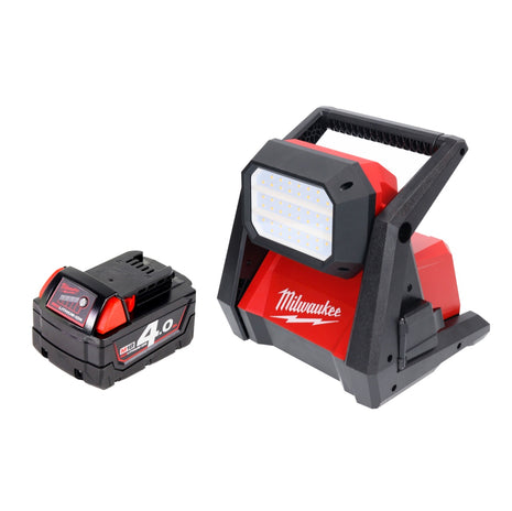 Milwaukee M18 HOAL-401 foco de construcción con lámpara LED a batería 18 V 4000 lm + 1x batería 4,0 Ah - sin cargador