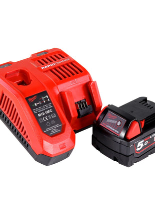 Milwaukee M18 HOAL-501FC foco de construcción con batería LED 18 V 4000 lm + 1x batería 5,0 Ah + cargador