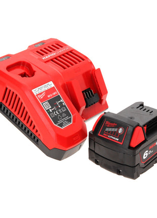 Milwaukee M18 HOAL-601FC Akku LED Lampe Baustrahler 18 V 4000 lm + 1x Akku 6,0 Ah + Ladegerät