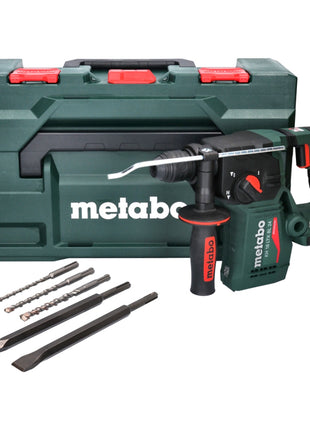 Metabo KH 18 LTX BL 24 Akku Bohrhammer 18 V 2,2 J SDS Plus Brushless + 5 tlg. Bohrer und Meißel Set + metaBOX - ohne Akku, ohne Ladegerät