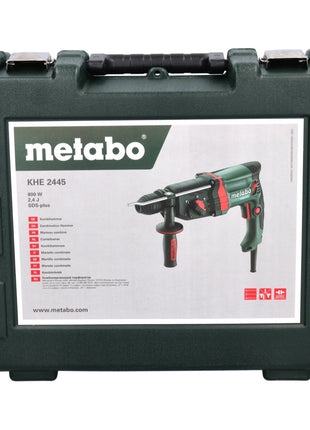 Martillo combinado Metabo KHE 2445 800 W 2,4 J SDS plus + juego de taladro y cincel 13 piezas + estuche