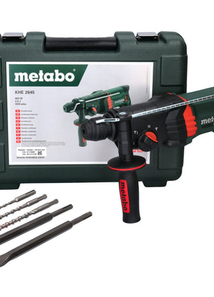 Metabo KHE 2645 Kombihammer 850 W 2,9 J SDS plus + 5 tlg. Bohrer Meißel Set + Koffer - Toolbrothers