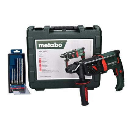 Metabo KHE 2445 Kombihammer 800 W 2,4 J SDS plus + 5 tlg. Hammerbohrer Set + Koffer - Toolbrothers