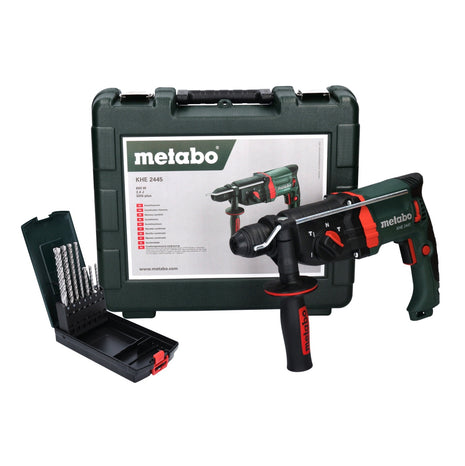 Martillo combinado Metabo KHE 2445 800 W 2,4 J SDS plus + juego de brocas 7 piezas + maletín