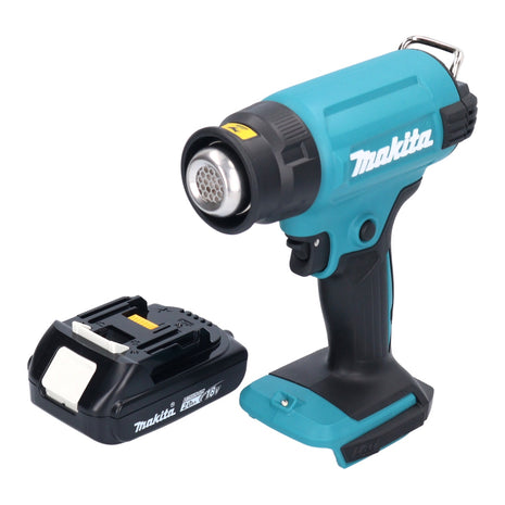 Makita DHG 180 A1 pistola ad aria calda a batteria 18 V 550 °C + 1x batteria ricaricabile 2,0 Ah - senza caricabatterie