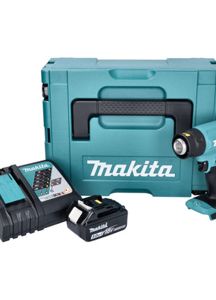 Makita DHG 180 RT1J Akku Heißluftgebläse 18 V 550 °C + 1x Akku 5,0 Ah + Ladegerät + Makpac - Toolbrothers