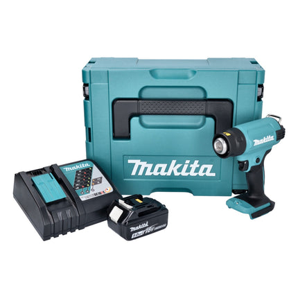 Makita DHG 180 RT1J Akku Heißluftgebläse 18 V 550 °C + 1x Akku 5,0 Ah + Ladegerät + Makpac - Toolbrothers