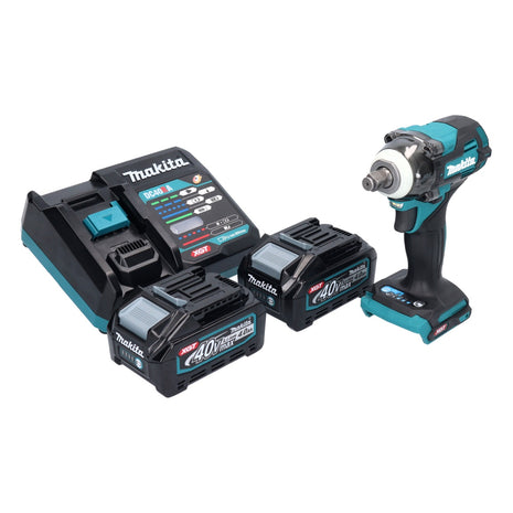 Llave de impacto inalámbrica Makita TW 004 GM2 40 V máx. 1/2" 350 Nm XGT Brushless + 2x baterías 4,0 Ah + cargador