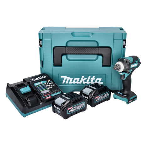 Makita TW 004 GM201 Llave de impacto inalámbrica 40 V máx. 1/2" 350 Nm XGT Brushless + 2x batería 4,0 Ah + cargador + Makpac