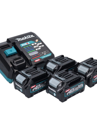 Kit source d'alimentation Makita 4x batterie BL 4020 40 V max. 2,0 Ah XGT (4x 191L29-0) + chargeur DC 40 RA (191E07-8)