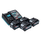 Makita Power Source Kit 4x BL 4020 Akku 40 V max. 2,0 Ah XGT ( 4x 191L29-0 ) + DC 40 RA Ladegerät ( 191E07-8 )