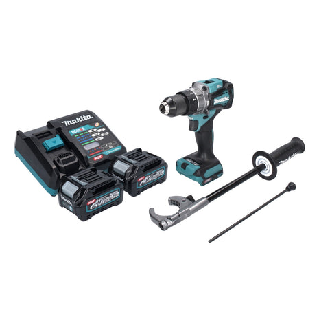 Taladro percutor inalámbrico Makita HP 001 GA2 40 V máx. 140 Nm XGT Brushless + 2x baterías 2,0 Ah + cargador