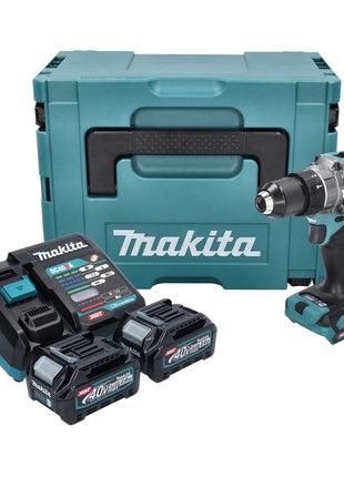 Makita HP 001 GA201 Akku Schlagbohrschrauber 40 V max. 140 Nm XGT Brushless + 2x Akku 2,0 Ah + Ladegerät + Makpac