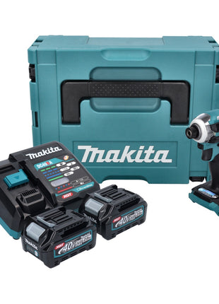 Makita TD 001 GA201 clé à chocs sans fil 40 V max. 220 Nm 1/4" XGT Brushless + 2x batterie 2,0 Ah + chargeur + Makpac