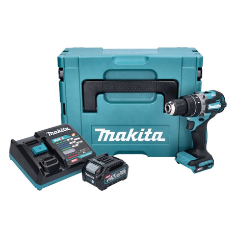 Perceuse à percussion sur batterie Makita HP 002 GA101 40 V max. 64 Nm sans balais + 1x batterie 2,0 Ah + chargeur + Makpac