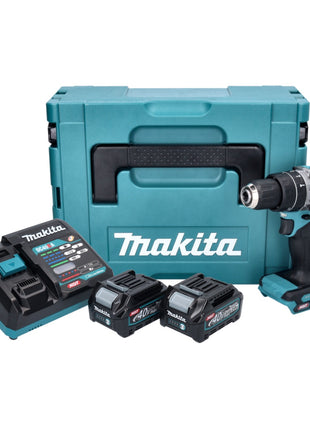 Perceuse à percussion sans fil Makita HP 002 GA202 40 V max. 64 Nm sans balais + 2x batteries 2,0 Ah + chargeur + Makpac