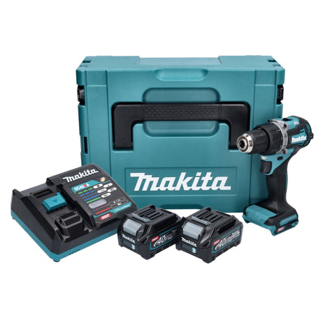 Taladro atornillador inalámbrico Makita DF 002 GA202 40 V máx. 64 Nm Brushless XGT + 2x baterías 2,0 Ah + cargador + Makpac