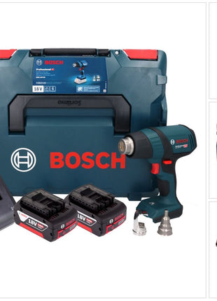 Bosch GHG 18V-50 Professional Akku Heissluftgebläse 18 V 300° C / 500° C + 2x Akku 4,0 Ah + Ladegerät + L-Boxx - Toolbrothers