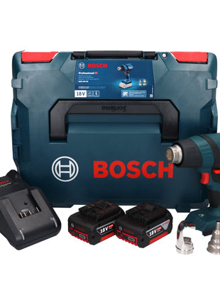 Bosch GHG 18V-50 Professional Akku Heissluftgebläse 18 V 300° C / 500° C + 2x Akku 5,0 Ah + Ladegerät + L-Boxx - Toolbrothers