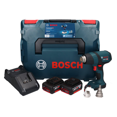 Bosch GHG 18V-50 Professional Akku Heissluftgebläse 18 V 300° C / 500° C + 2x Akku 5,0 Ah + Ladegerät + L-Boxx - Toolbrothers