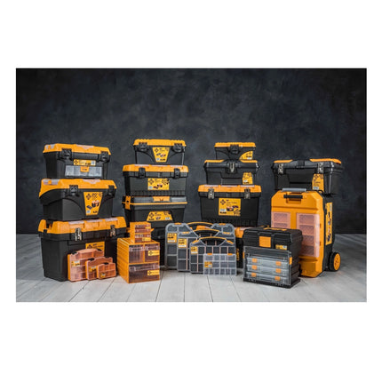 FORTE Tools K-55 Aufbewahrungsbox in 21.2x30.2x12.6 cm, Schubladenbox, Transparent, Kunststoff, mit 1 Schublade, mit Schienensystem kombinierbar ( 000051144839 ) - Toolbrothers