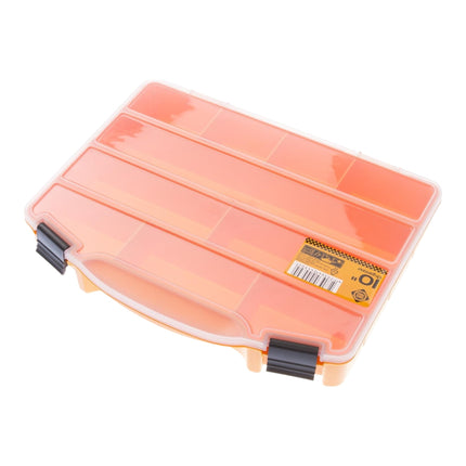 FORTE Tools Box ORG-10 Organizer Kleinteile Aufbewahrung ( 000051144705 ) 251 x 200 x 44 mm mit 10 Fächer für Nägel Schrauben Dübel Handwerkzeuge