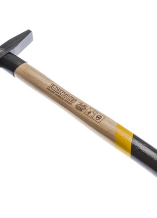 FORTE TOOLS Martillo de cerrajería con mango de madera, peso de cabeza 100 g, martillo con mango de madera, herramienta premium, forjado, cuña de doble anillo, cabeza pintada (000051151020)