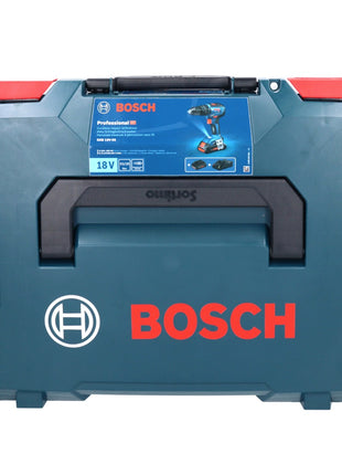 Bosch Professional GSB 18V-55 Perceuse-visseuse à percussion sans fil 55Nm 18V Brushless + 1x Batterie 2,0Ah + chargeur + Coffret L-Boxx