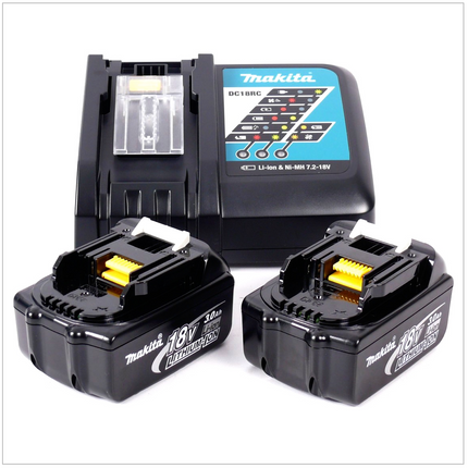 Makita DHR 241 RFE 18 V Li-ion Akku Bohrhammer mit SDS-Plus Aufnahme + 2x BL1830 B 3,0 Ah Akku + 1x DC 18 RC Schnellladegerät + Koffer - Toolbrothers