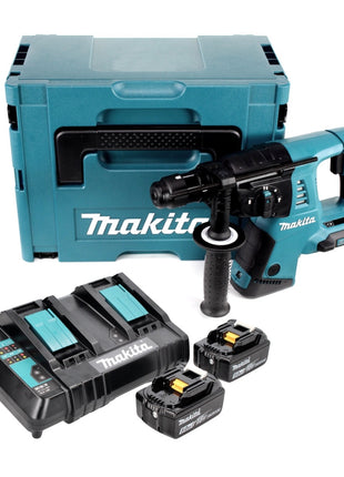 Makita DHR CTJ marteau perforateur à batterie 36 V (2x 18 V) 3,0 J SDS-plus + 2x batterie 5,0 Ah + double chargeur + Makpac