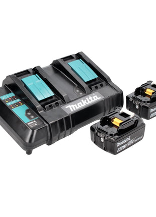 Makita DJR 360 CTK Akku Reciprosäge 36V ( 2x18V ) Brushless + 2x Akku 5,0 Ah + Doppelladegerät + Koffer