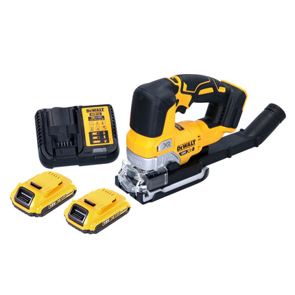 DeWalt DCS 334 D2 Akku Pendelhub Stichsäge 18 V Brushless + 2x Akku 2,0 Ah + Ladegerät - Toolbrothers
