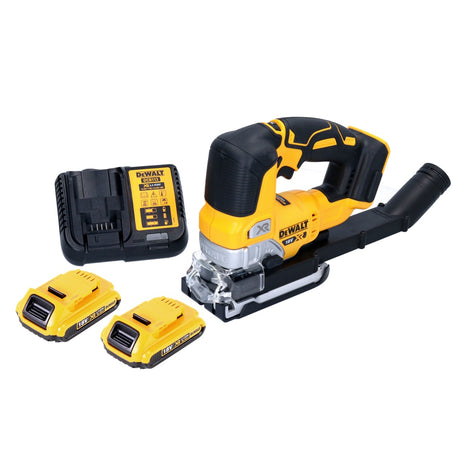 DeWalt DCS 334 D2 Akku Pendelhub Stichsäge 18 V Brushless + 2x Akku 2,0 Ah + Ladegerät - Toolbrothers