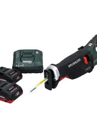 Scie sabre à batterie Metabo SSEP 18 LTX BL MVT 18 V sans balais + 2x batterie 4,0 Ah + chargeur