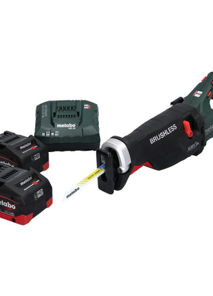 Sierra sable a batería Metabo SSEP 18 LTX BL MVT 18 V sin escobillas + 2x batería 5,5 Ah + cargador