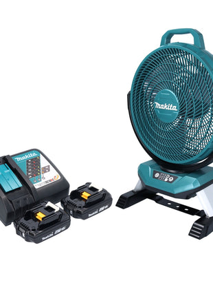 Makita DCF 301 RA Akku Ventilator Lüfter 18 V 33 cm + 2x Akku 2,0 Ah + Ladegerät