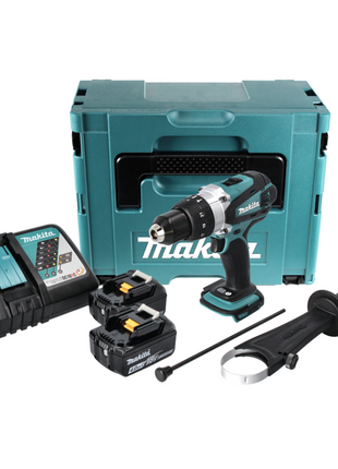 Makita DHP 458 RMJ Akku Schlagbohrschrauber 18 V 91 Nm + 2x Akku 4,0 Ah + Ladegerät + Makpac - Toolbrothers