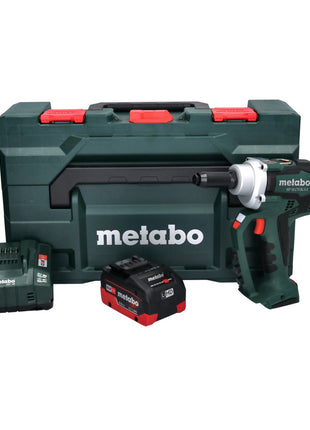 Metabo NP 18 LTX BL 5.0 remachadora ciega a batería 18 V 10 kN sin escobillas + 1x batería 8,0 Ah + cargador + metaBOX