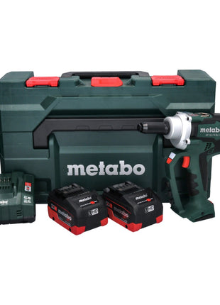 Metabo NP 18 LTX BL 5.0 Akku Blindnietpistole 18 V 10 kN Brushless + 2x Akku 8,0 Ah + Ladegerät + metaBOX