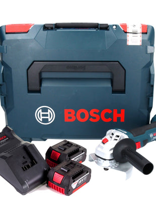 Bosch GWS 18V-7 Professional Akku Winkelschleifer 18 V 125 mm 22,23 mm Brushless + 2x Akku 3,0 Ah  + Ladegerät + L-Boxx