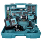 Makita DHP 453 SGX5 Akku Schlagbohrschrauber 18 V 42 Nm + 1x Akku 6,0 Ah + Ladegerät + 101 tlg. Zubehör Set + Koffer - Toolbrothers