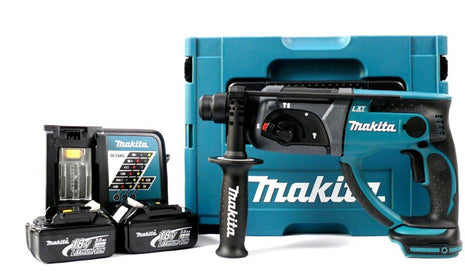 Makita BHR 202 Akku Kombihammer 18V 2,0J SDS Plus in Makpac mit 2x 3Ah Akku und Ladegerät - Toolbrothers