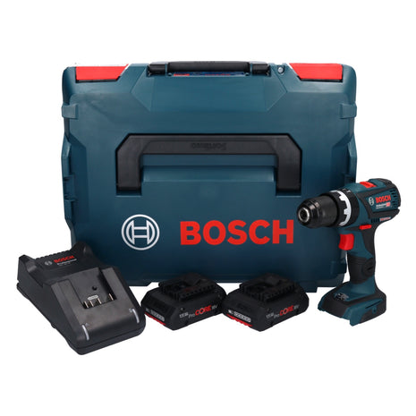 Bosch GSB 18V-60 C Perceuse-visseuse à percussion Professional sans fil 18 V 60 Nm Brushless + 2x Batteries ProCORE 4.0 Ah + Chargeur + L-Boxx