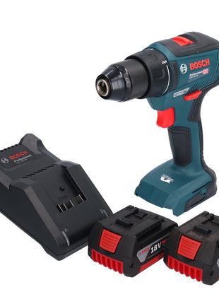 Bosch GSR 18V-55 Professional Akku Bohrschrauber 18 V 55 Nm Brushless + 2x Akku 5,0 Ah + Ladegerät