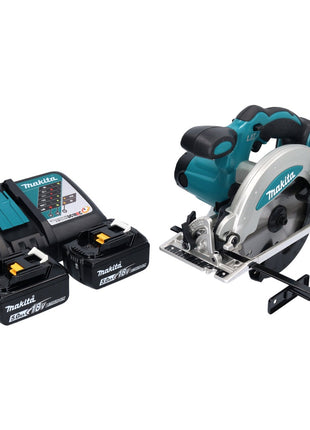 Makita DSS 610 RT Akku Handkreissäge 18 V 165 mm + 2x Akku 5,0 Ah + Ladegerät