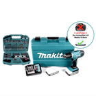 Makita DF 457 DWE 10 perceuse-visseuse sans fil 18 V 42 Nm série G + 2 batteries 1,5 Ah + chargeur + jeu de 101 embouts + mallette